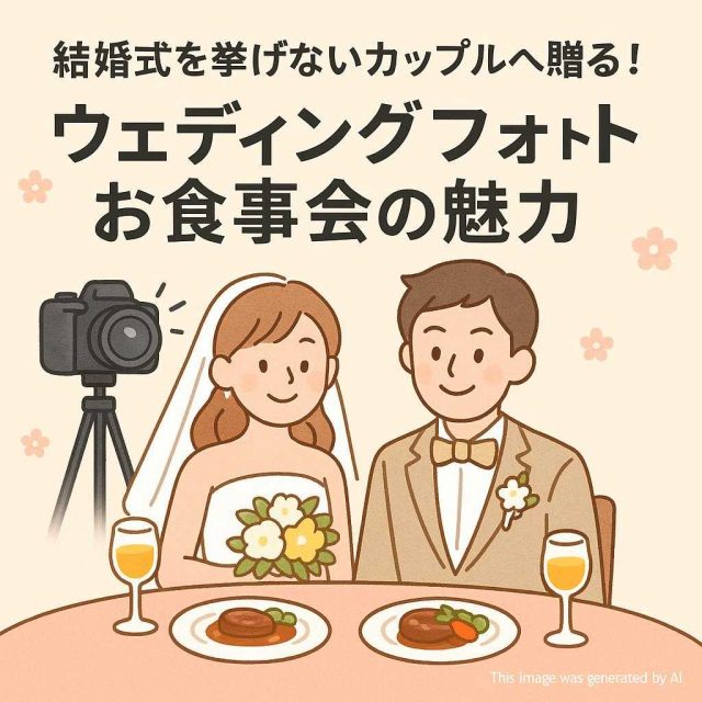結婚式を挙げないカップルへ贈る！ウェディングフォトお食事会の魅力