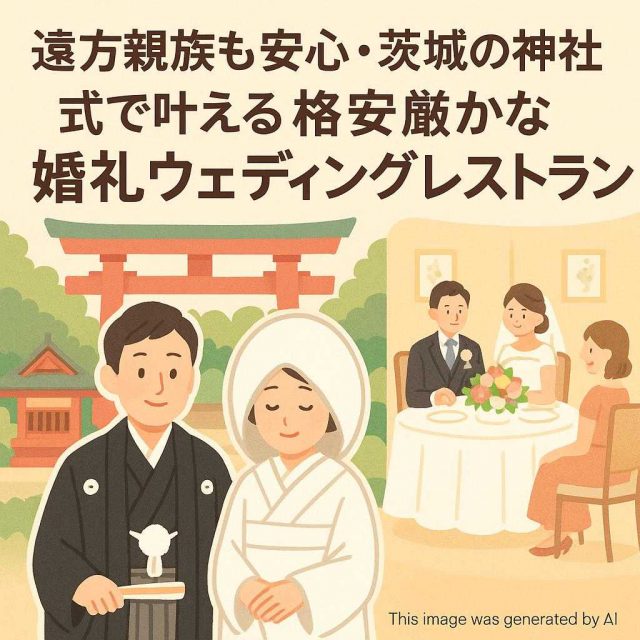 遠方親族も安心・茨城の神社式で叶える格安厳かな婚礼ウェディングレストラン