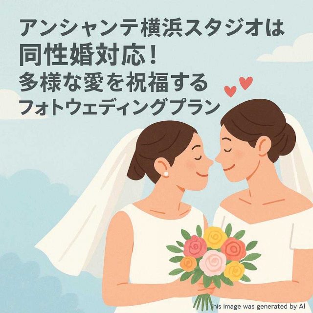 アンシャンテ横浜スタジオは同性婚対応！多様な愛を祝福するフォトウェディングプラン