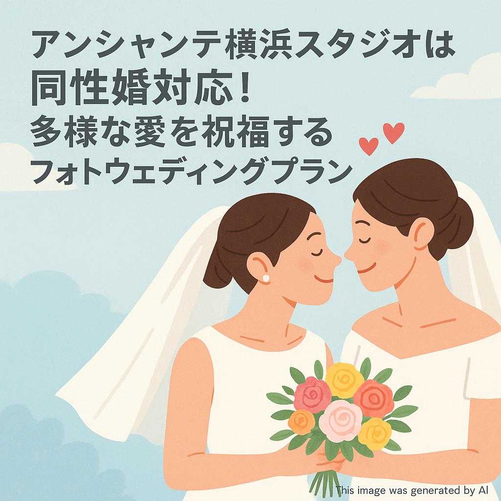 アンシャンテ横浜スタジオは同性婚対応！多様な愛を祝福するフォトウェディングプラン