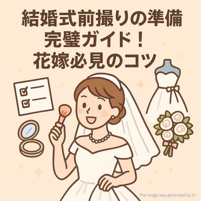 結婚式前撮りの準備完璧ガイド！花嫁必見のコツ