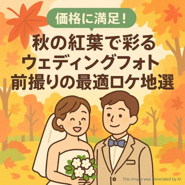 価格に満足！秋の紅葉で彩るウェディングフォト前撮りの最適ロケ地選び