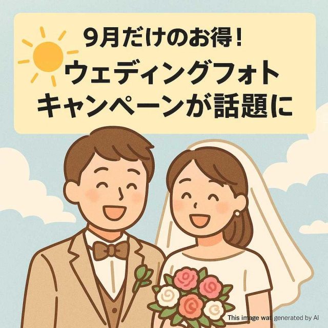 9月だけのお得！ウェディングフォトキャンペーンが話題に