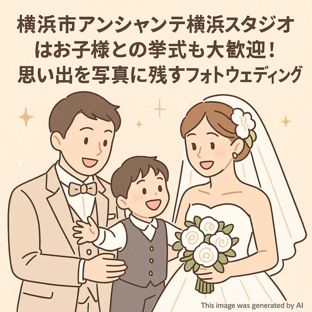 横浜市アンシャンテ横浜スタジオはお子様との挙式も大歓迎！思い出を写真に残すフォトウェディング
