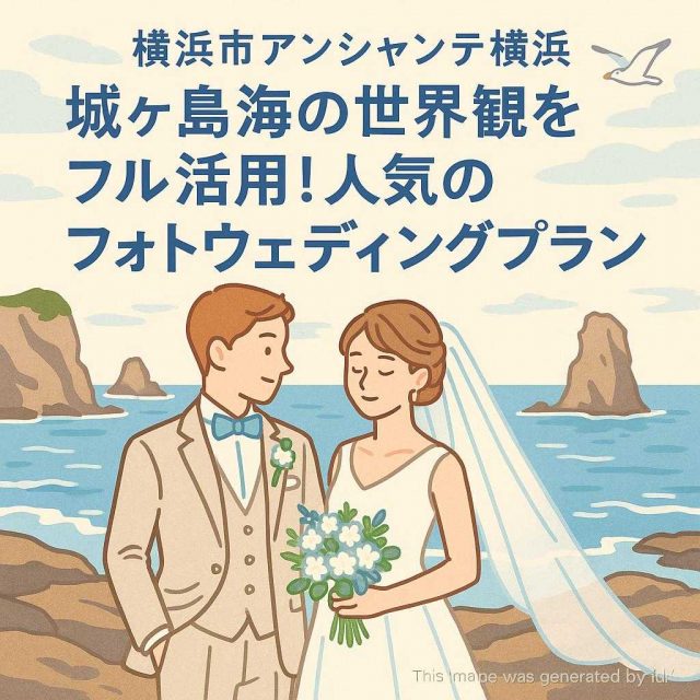 横浜市アンシャンテ横浜 城ヶ島海の世界観をフル活用！人気のフォトウェディングプラン