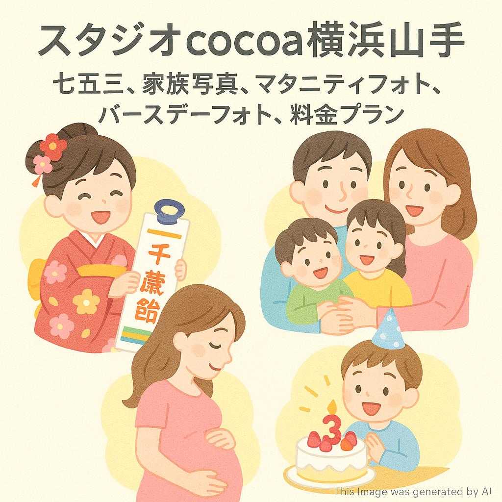 スタジオcocoa横浜山手 七五三、家族写真、マタニティフォト、バースデーフォト、料金プラン