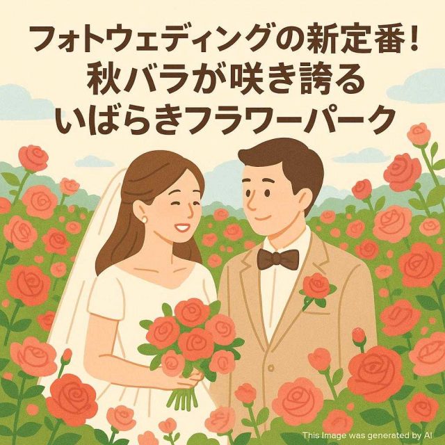 フォトウェディングの新定番! 秋バラが咲き誇るいばらきフラワーパーク