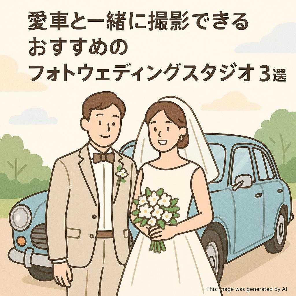 愛車と一緒に撮影できるおすすめのフォトウェディングスタジオ3選