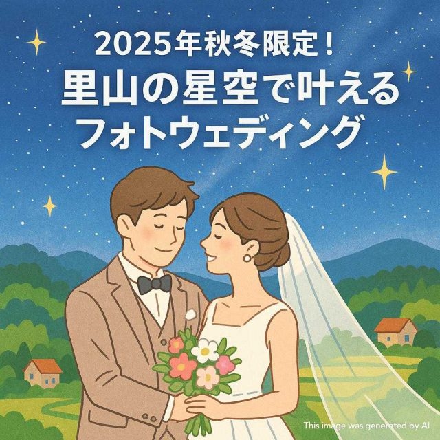 2025年秋冬限定！里山の星空で叶えるフォトウェディング