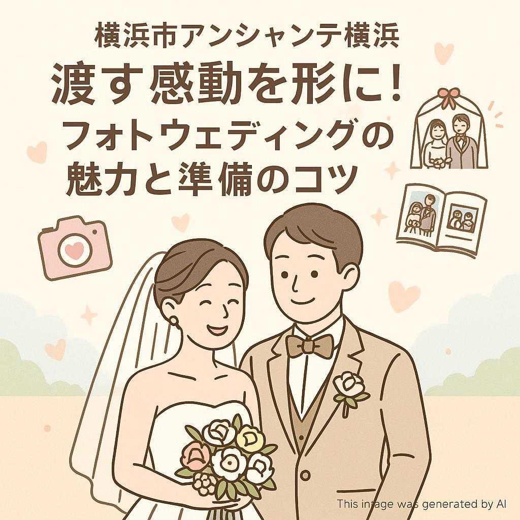 横浜市アンシャンテ横浜 渡す感動を形に！フォトウェディングの魅力と準備のコツ