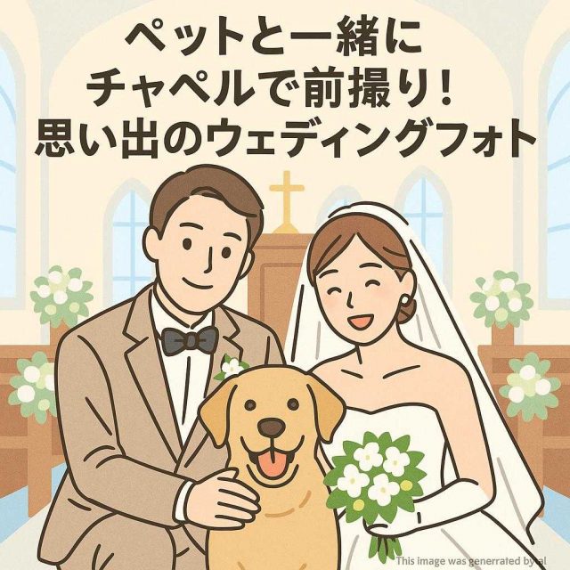 ペットと一緒にチャペルで前撮り！思い出のウェディングフォト