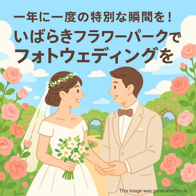 一年に一度の特別な瞬間を! いばらきフラワーパークでフォトウェディングを