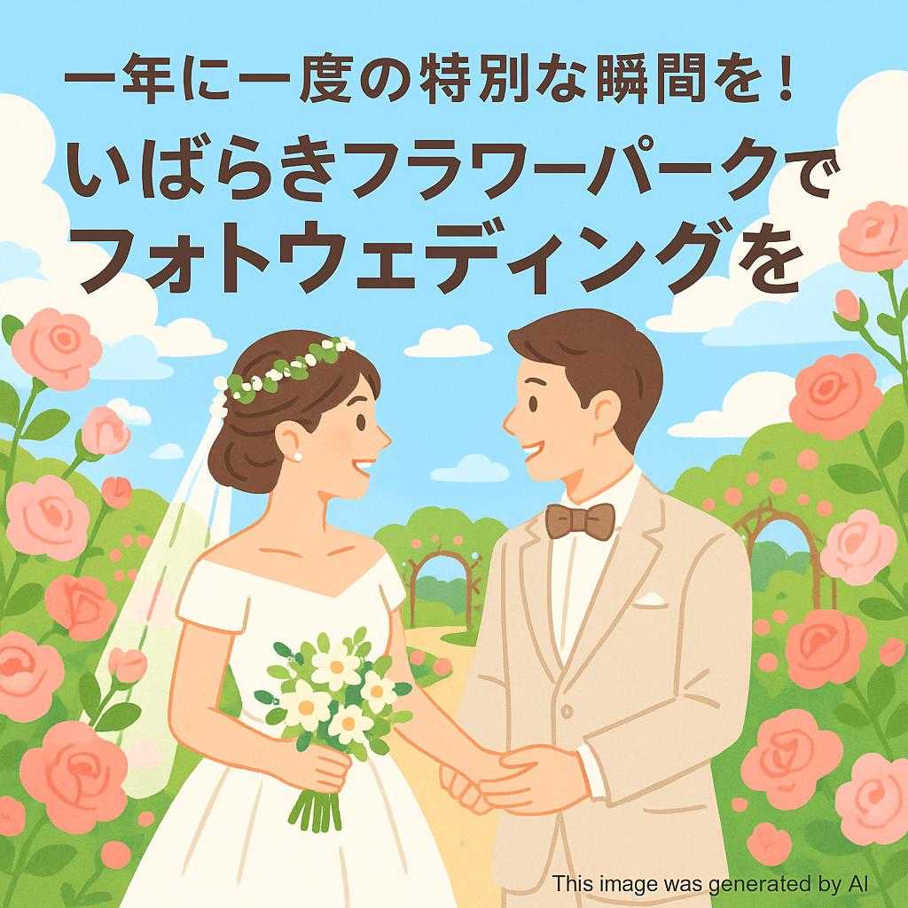 一年に一度の特別な瞬間を! いばらきフラワーパークでフォトウェディングを