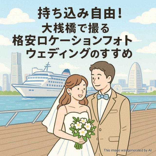 持ち込み自由！大桟橋で撮る格安ロケーションフォトウェディングのすすめ