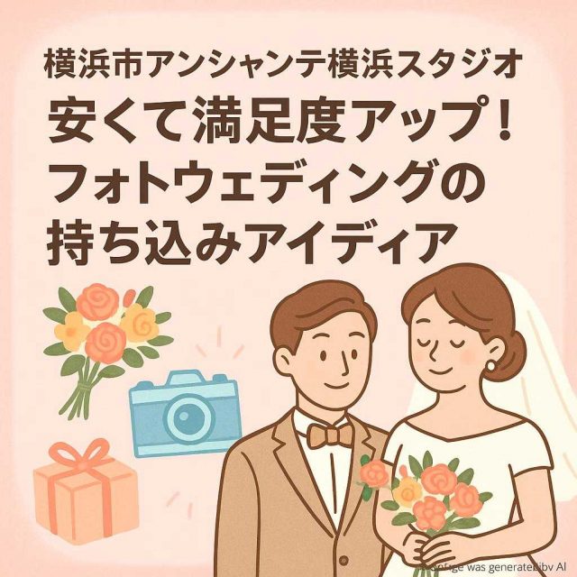 横浜市アンシャンテ横浜スタジオ安くて満足度アップ！フォトウェディングの持ち込みアイディア