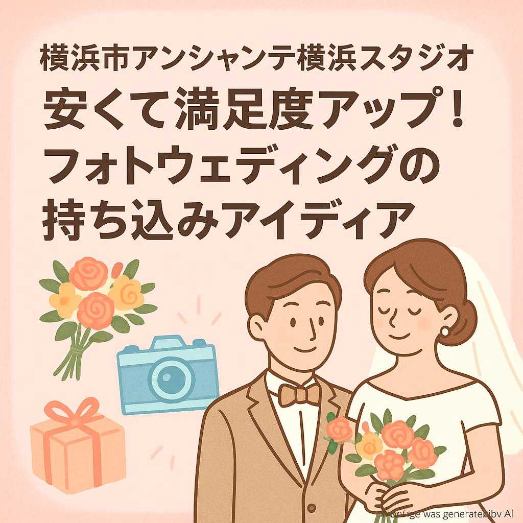横浜市アンシャンテ横浜スタジオ安くて満足度アップ！フォトウェディングの持ち込みアイディア