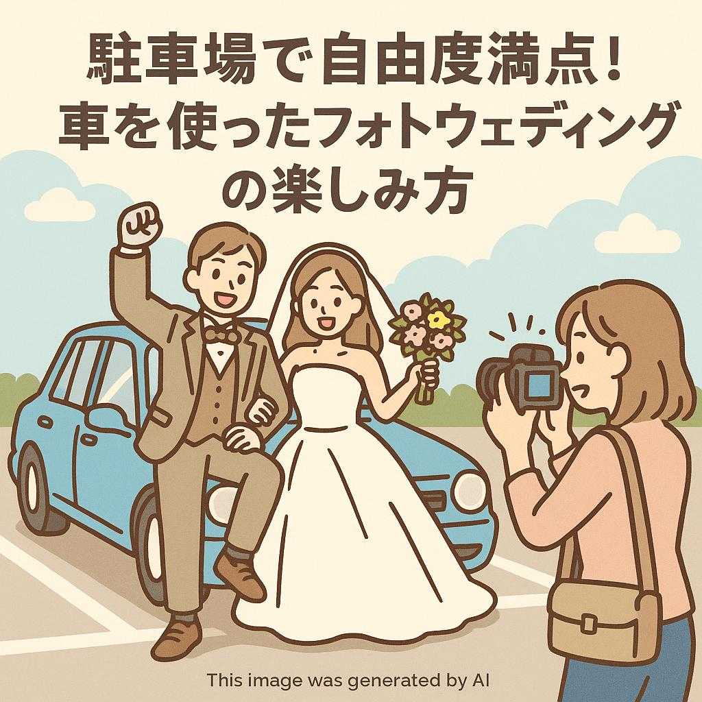 駐車場で自由度満点！車を使ったフォトウェディングの楽しみ方