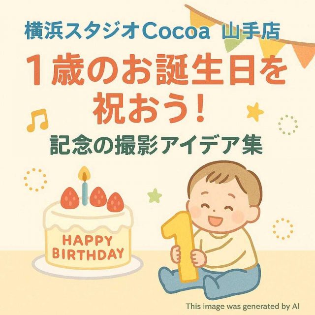 横浜スタジオCocoa山手店 1歳のお誕生日を祝おう！記念の撮影アイデア集