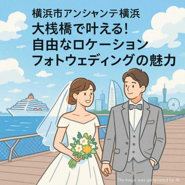 横浜市アンシャンテ横浜 大桟橋で叶える！自由なロケーションフォトウェディングの魅力