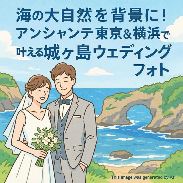 海の大自然を背景に！アンシャンテ東京＆横浜で叶える城ヶ島ウェディングフォト