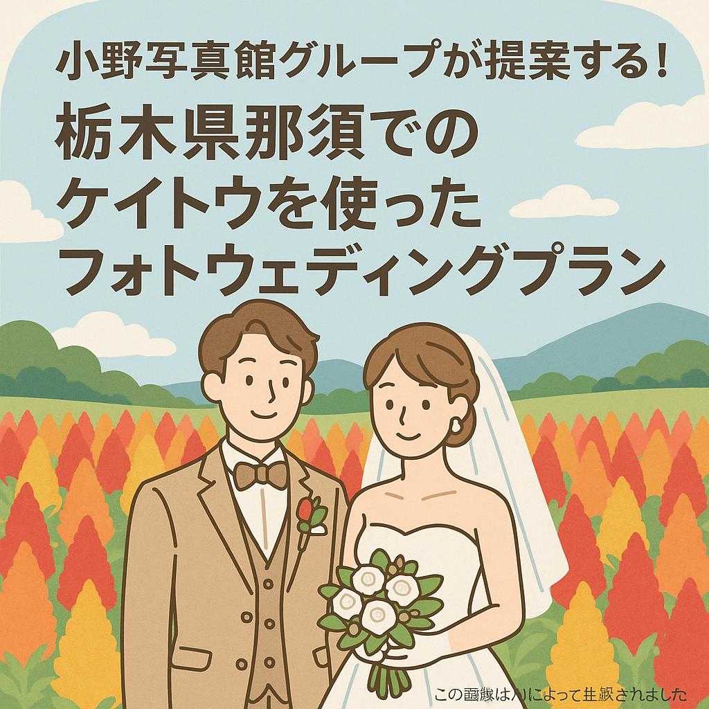 小野写真館グループが提案する！栃木県那須でのケイトウを使ったフォトウェディングプラン