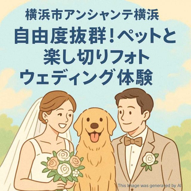 横浜市アンシャンテ横浜 自由度抜群！ペットと楽しむ貸し切りフォトウェディング体験