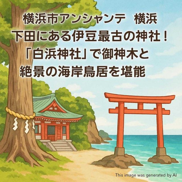 横浜市アンシャンテ横浜 下田にある伊豆最古の神社！「白浜神社」で御神木と絶景の海岸鳥居を堪能