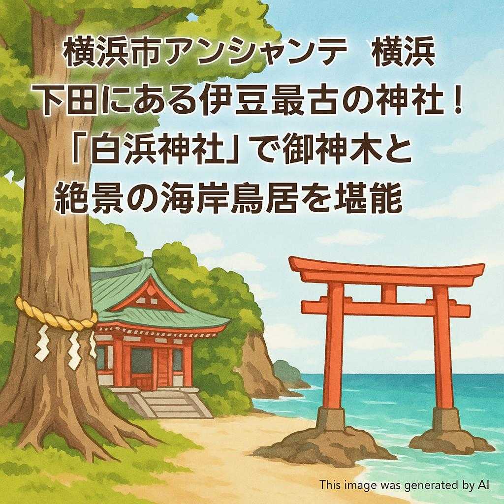 横浜市アンシャンテ横浜 下田にある伊豆最古の神社！「白浜神社」で御神木と絶景の海岸鳥居を堪能