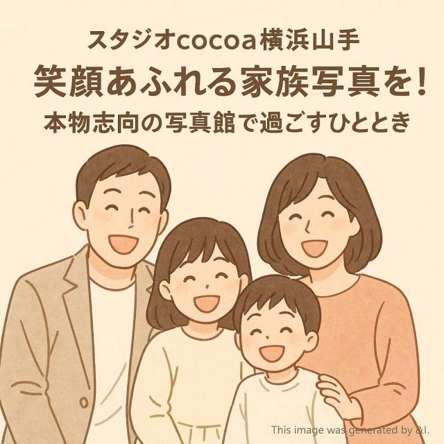スタジオcocoa横浜山手 笑顔あふれる家族写真を！本物志向の写真館で過ごすひととき