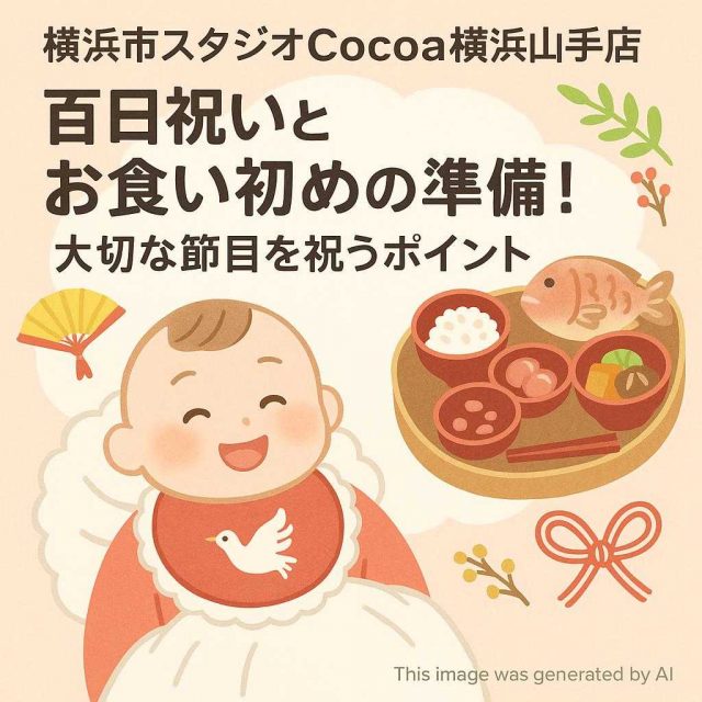 横浜市スタジオCocoa横浜山手店 百日祝いとお食い初めの準備！大切な節目を祝うポイント