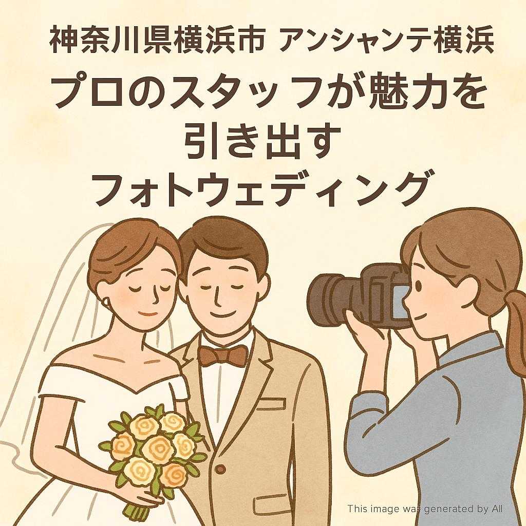 神奈川県横浜市アンシャンテ横浜 プロのスタッフが魅力を引き出すフォトウェディング