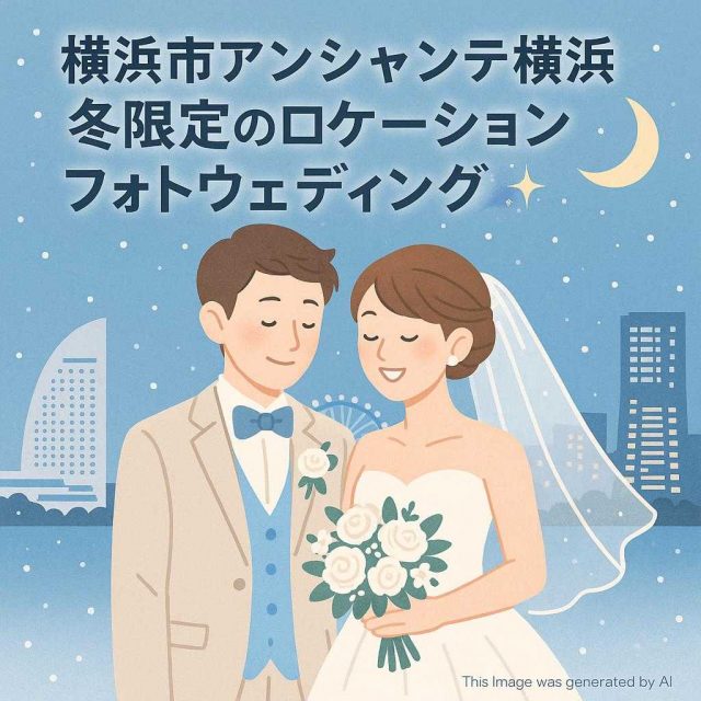 横浜市アンシャンテ横浜 冬限定のロケーションフォトウェディング🌌✨