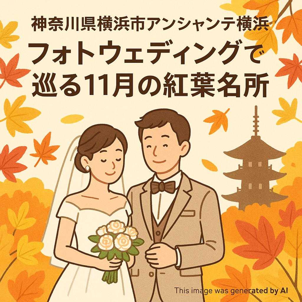 神奈川県横浜市アンシャンテ横浜 フォトウェディングで巡る11月の紅葉名所