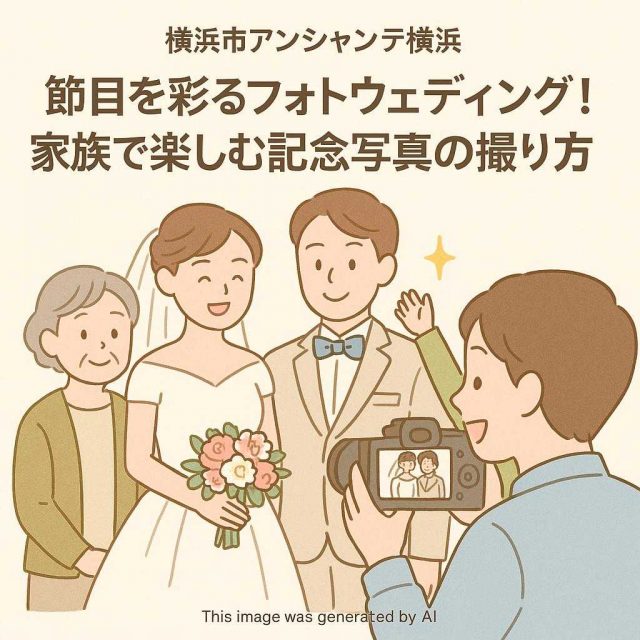 横浜市アンシャンテ横浜 節目を彩るフォトウェディング！家族で楽しむ記念写真の撮り方