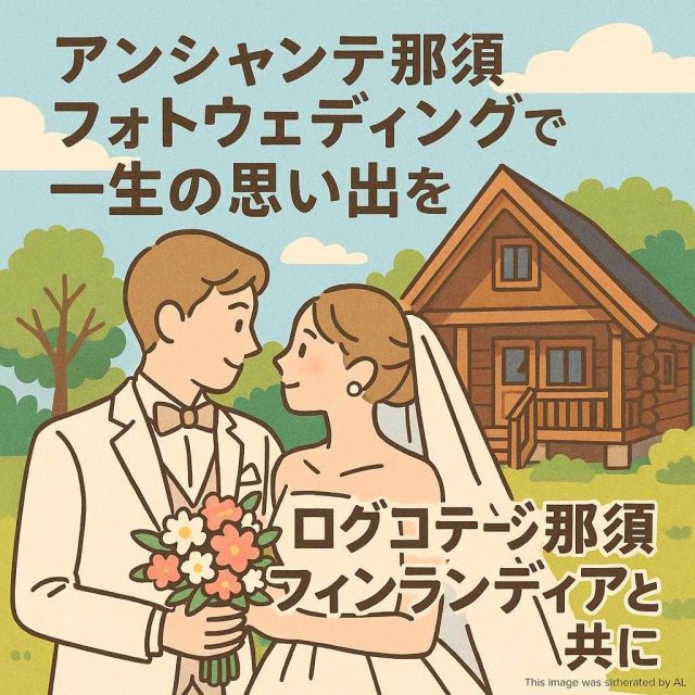アンシャンテ那須フォトウェディングで一生の思い出をログコテージ那須フィンランディアと共に