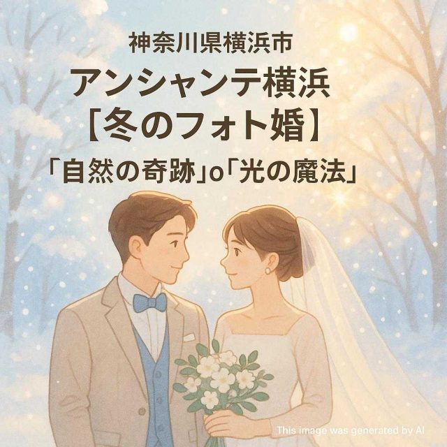 神奈川県横浜市 アンシャンテ横浜 【冬のフォト婚】 「自然の奇跡」or「光の魔法」
