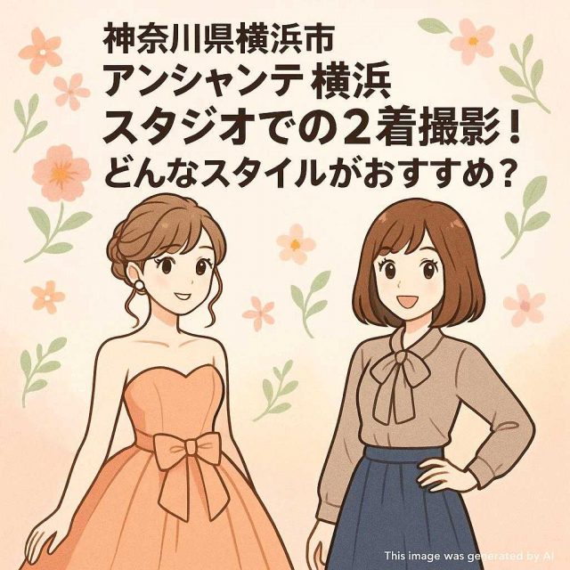 神奈川県横浜市アンシャンテ横浜 スタジオでの2着撮影！どんなスタイルがおすすめ？