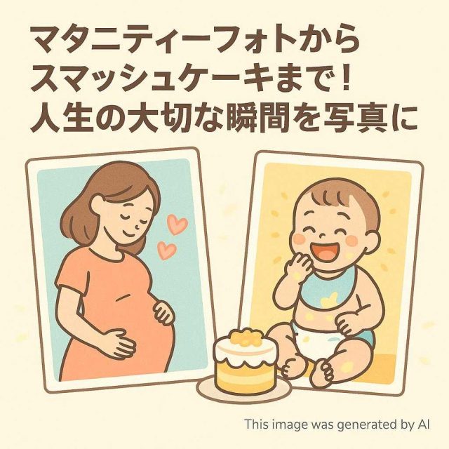 マタニティーフォトからスマッシュケーキまで！人生の大切な瞬間を写真に