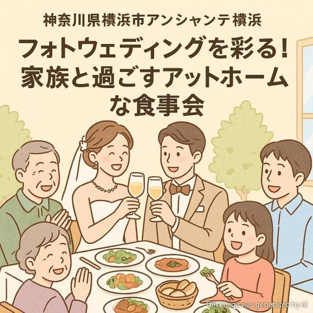 神奈川県横浜市アンシャンテ横浜 フォトウェディングを彩る！家族と過ごすアットホームな食事会