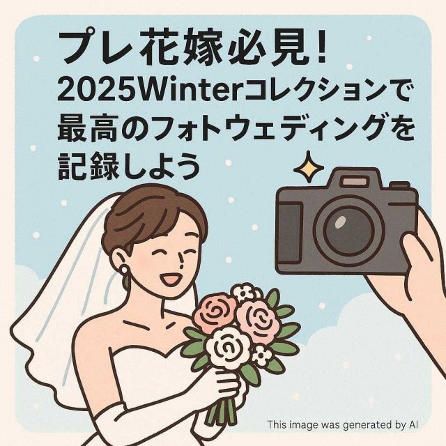 プレ花嫁必見！2025Winterコレクションで最高のフォトウェディングを記録しよう