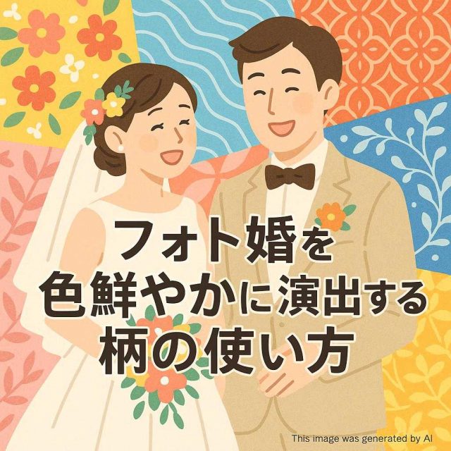 フォト婚を色鮮やかに演出する柄の使い方