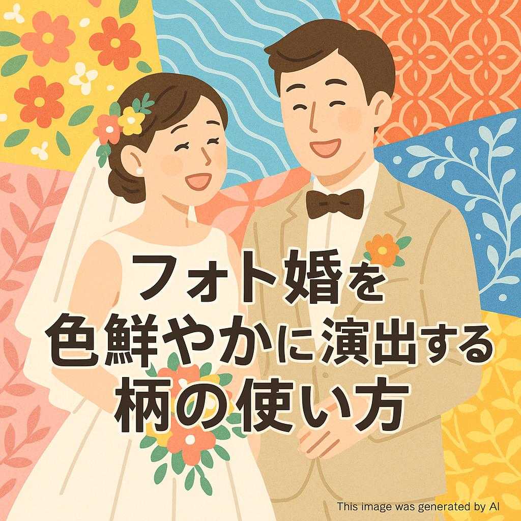 フォト婚を色鮮やかに演出する柄の使い方