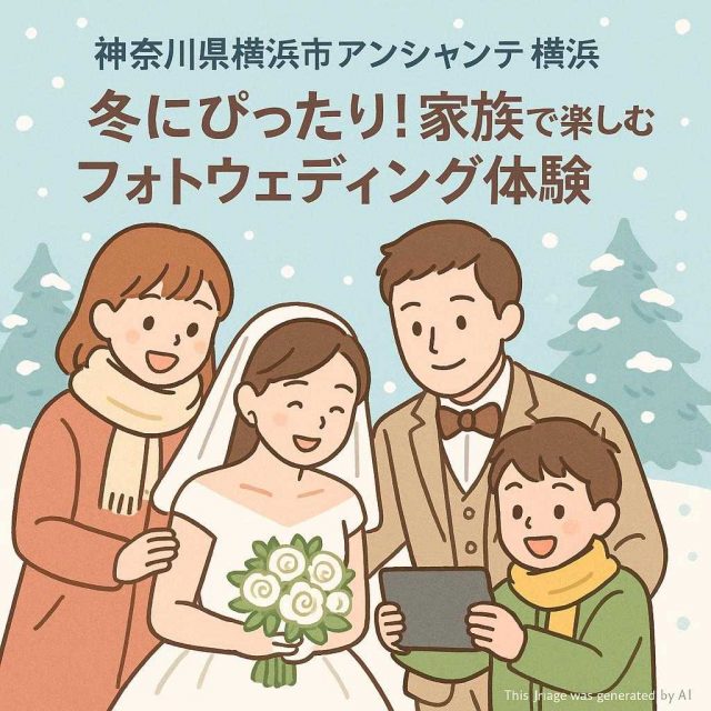 神奈川県横浜市アンシャンテ横浜 冬にぴったり！家族で楽しむフォトウェディング体験
