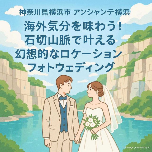 神奈川県横浜市アンシャンテ横浜 海外気分を味わう！石切山脈で叶える幻想的なロケーションフォトウェディング