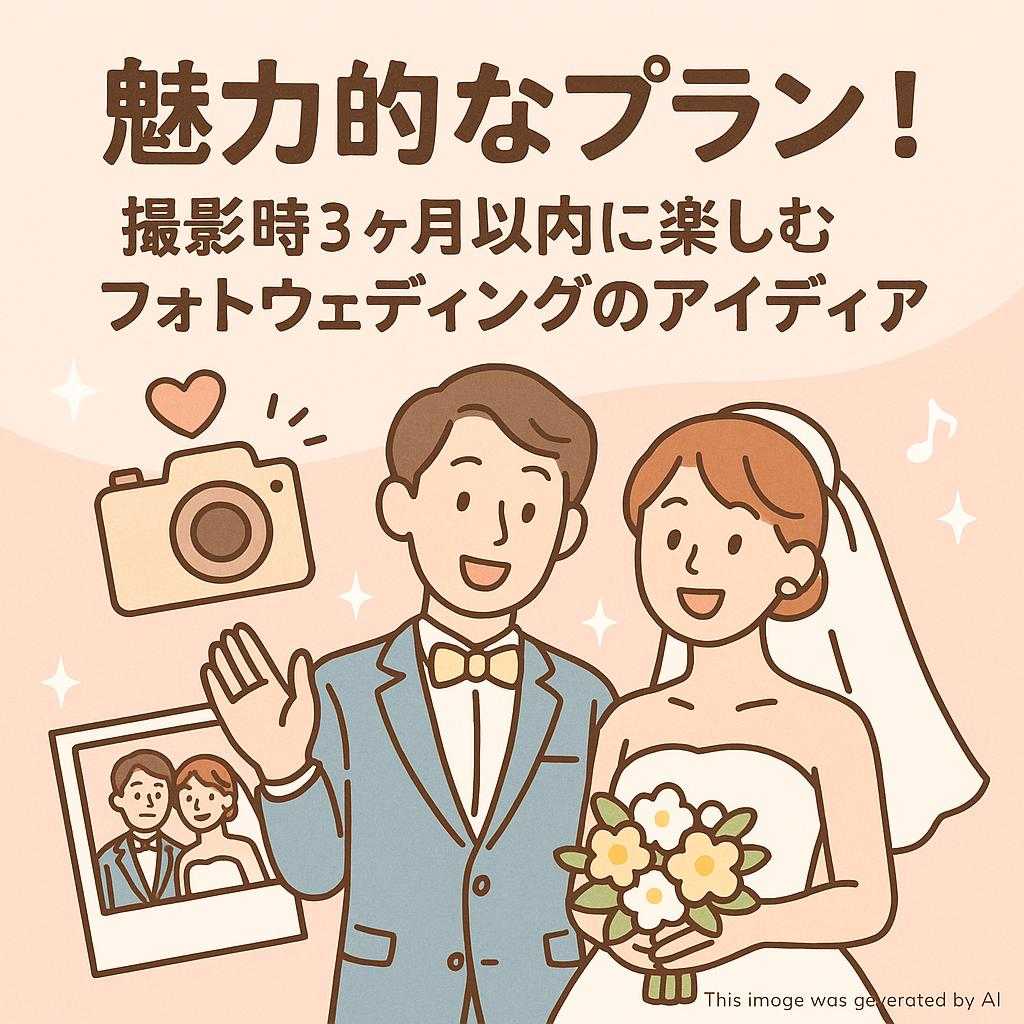 魅力的なプラン！撮影時3ヶ月以内に楽しむフォトウェディングのアイディア