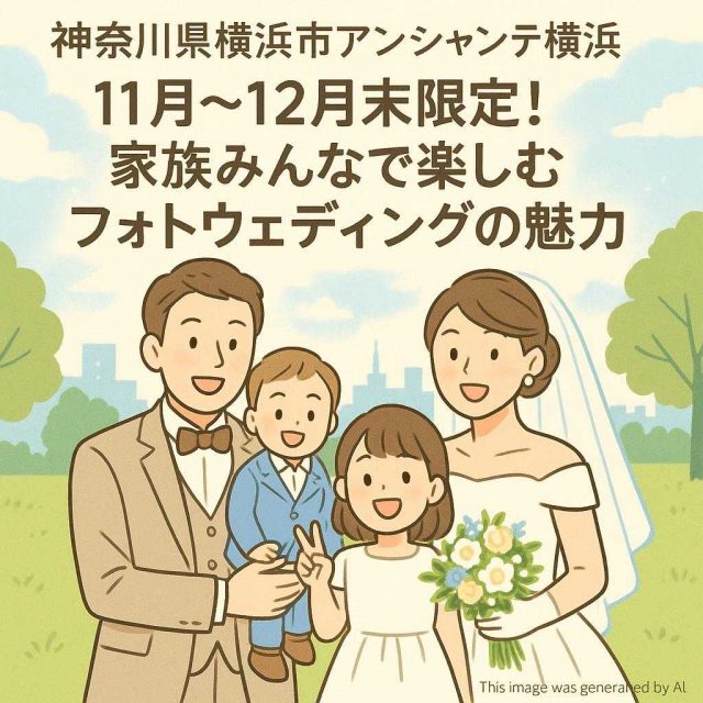 神奈川県横浜市アンシャンテ横浜 11月～12月末限定！家族みんなで楽しむフォトウェディングの魅力