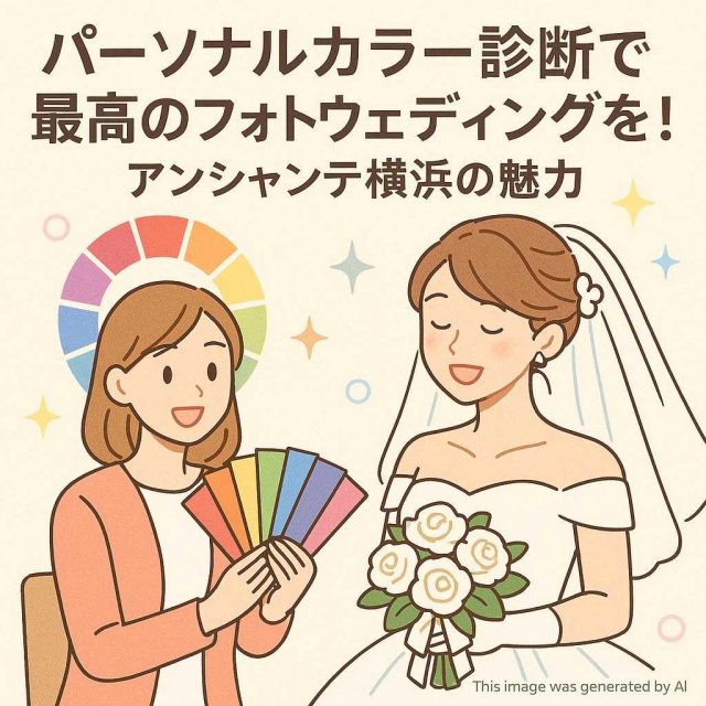 パーソナルカラー診断で最高のフォトウェディングを！アンシャンテ横浜の魅力