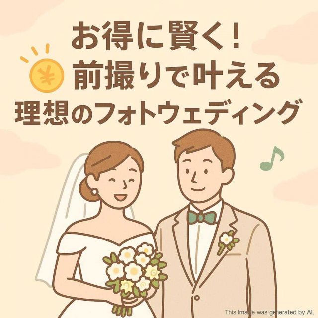 お得に賢く！前撮りで叶える理想のフォトウェディング