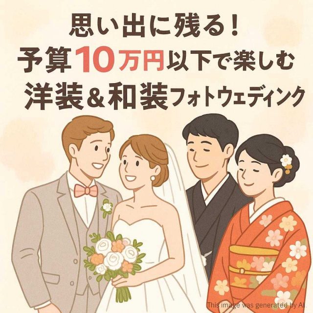 思い出に残る！予算10万円以下で楽しむ洋装＆和装フォトウェディング