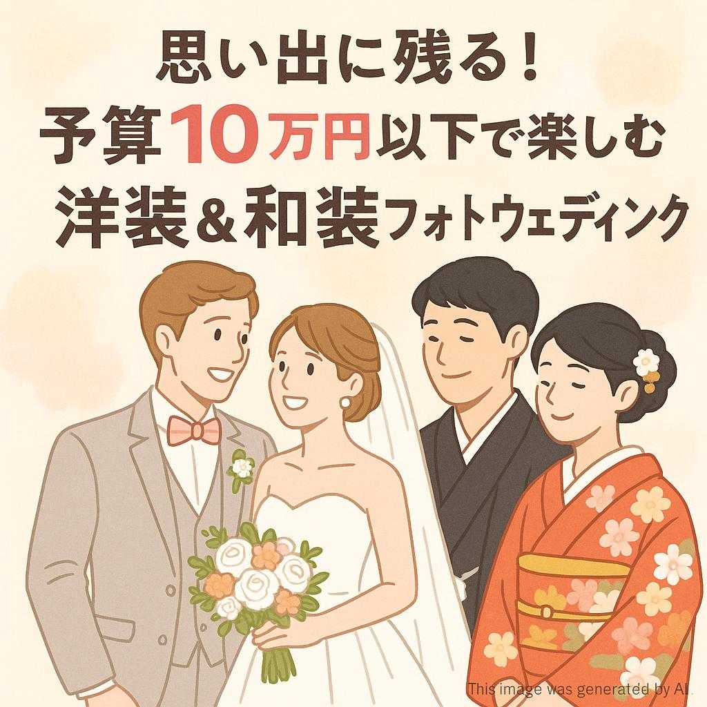 思い出に残る！予算10万円以下で楽しむ洋装＆和装フォトウェディング
